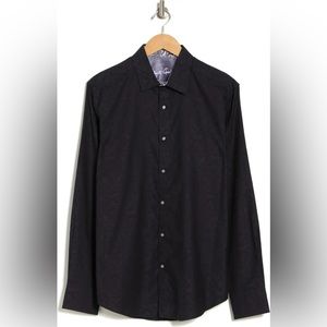 NWT Robert Graham Long Sleeve Black Dress Shirt